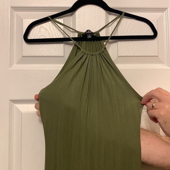 Lulu’s Casual Days Olive Green Sleeveless Maxi Dress - Picture 8 of 8